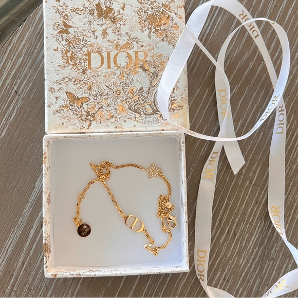 Dior Petit CD Crystal Star Charm Double Chain Bracelet - Picture 13 of 16